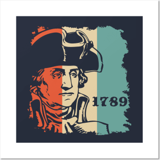 Washington 1789 Distressed Vintage Retro Posters and Art